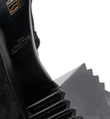 Balmain Black Pointed Toe Suede Ankle Boots