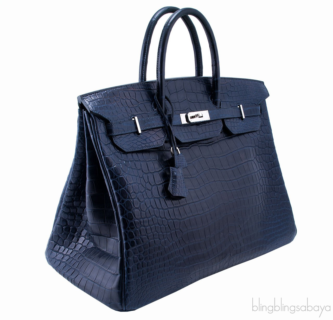 Birkin 40 Blue Abysse Matte Croco