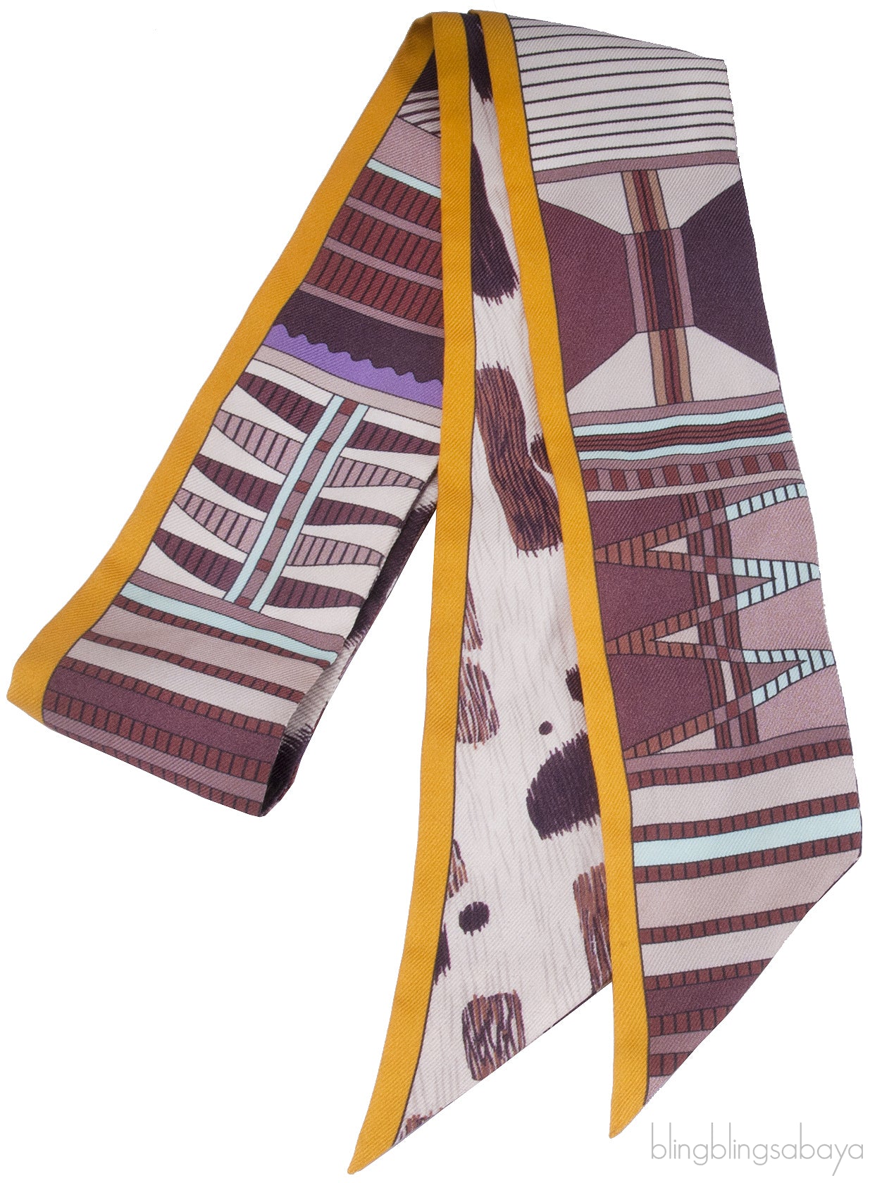 Brown Printed Twilly