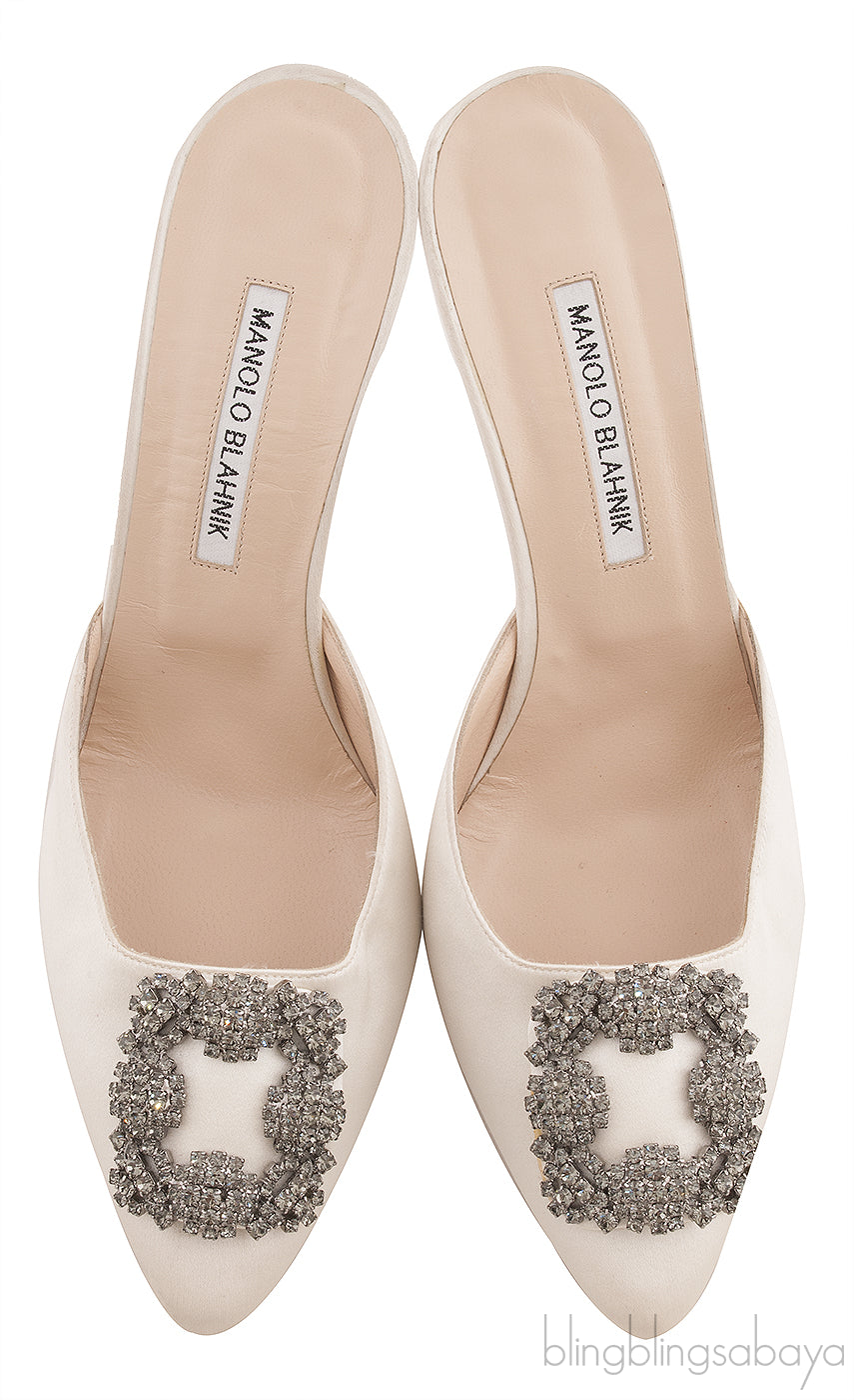 Off-white Hangisi Satin Mule