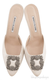Off-white Hangisi Satin Mule