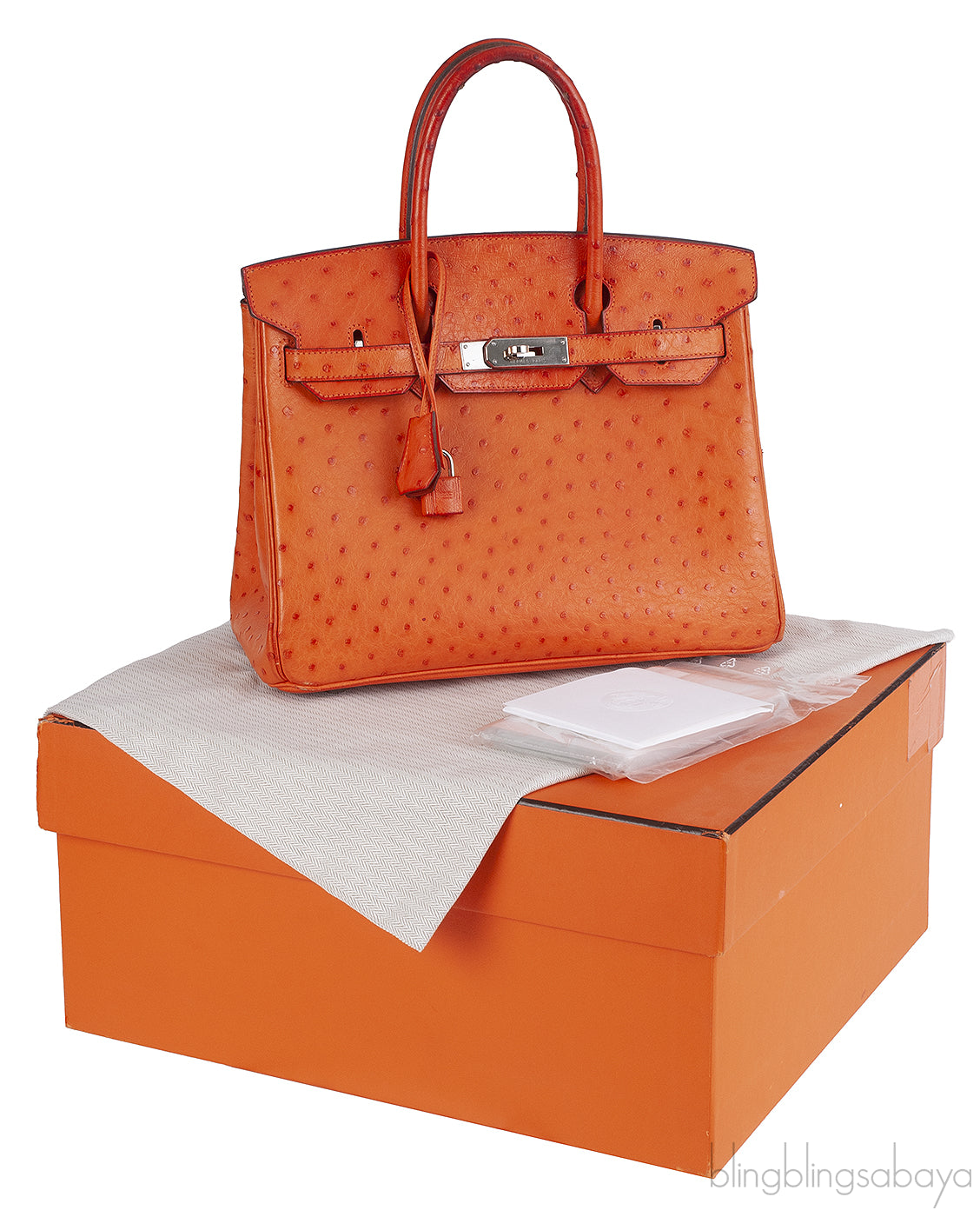 Hermes Birkin 30 Orange Ostrich PHW