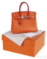 Hermes Birkin 30 Orange Ostrich PHW