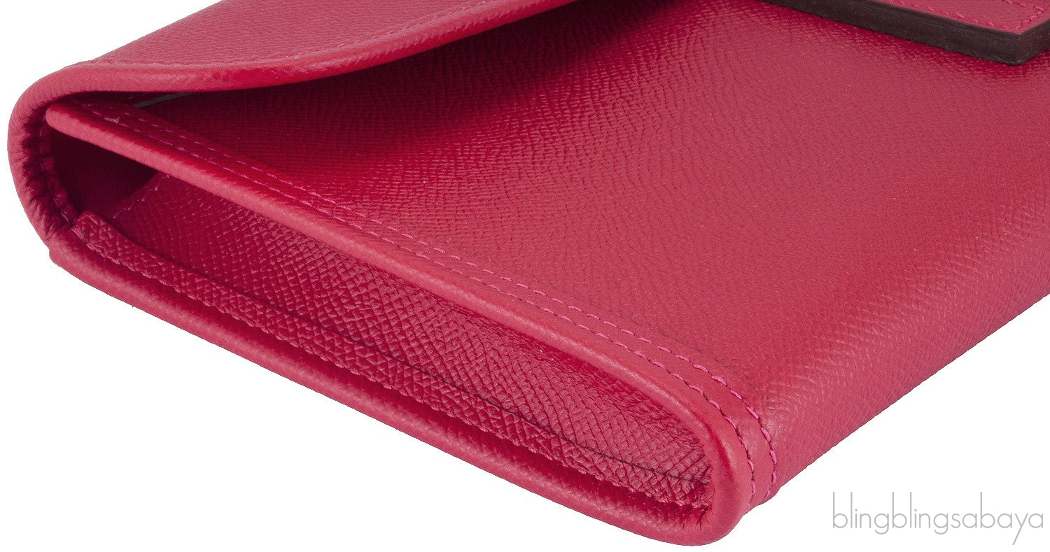 Jige Rouge Casaque Epsom Clutch GM