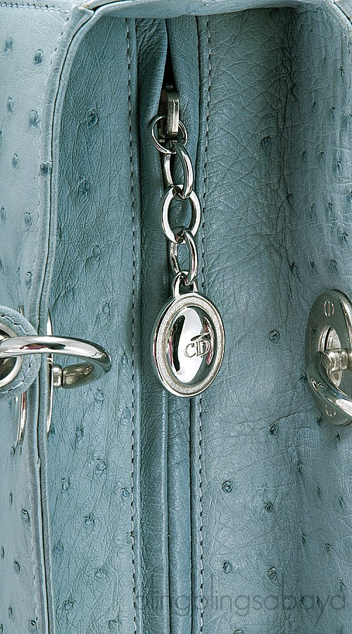 Lady Dior Ocean Blue Ostrich L.Ed