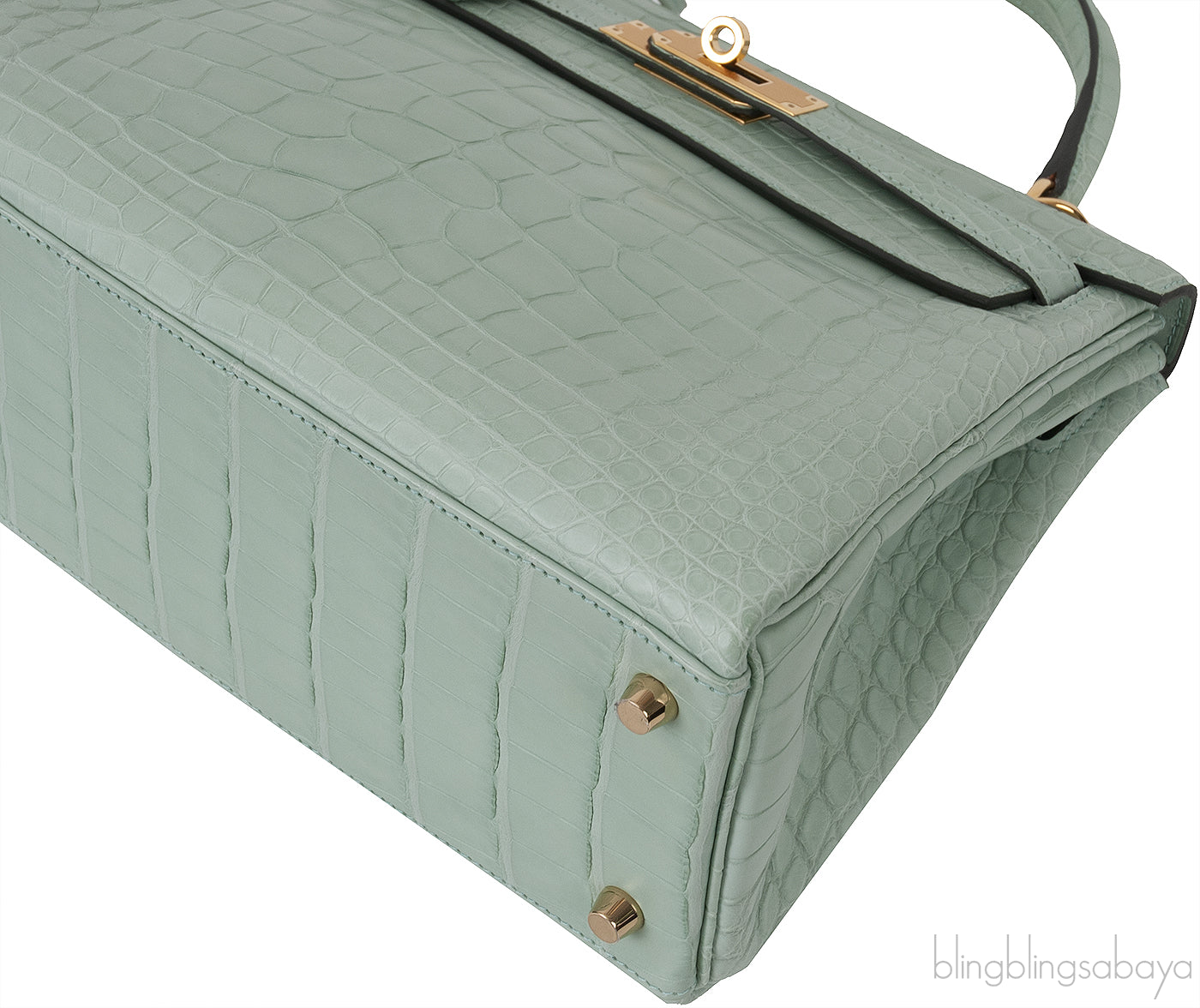 Kelly 28 Vert D\'Eau Matte Crocodile GHW