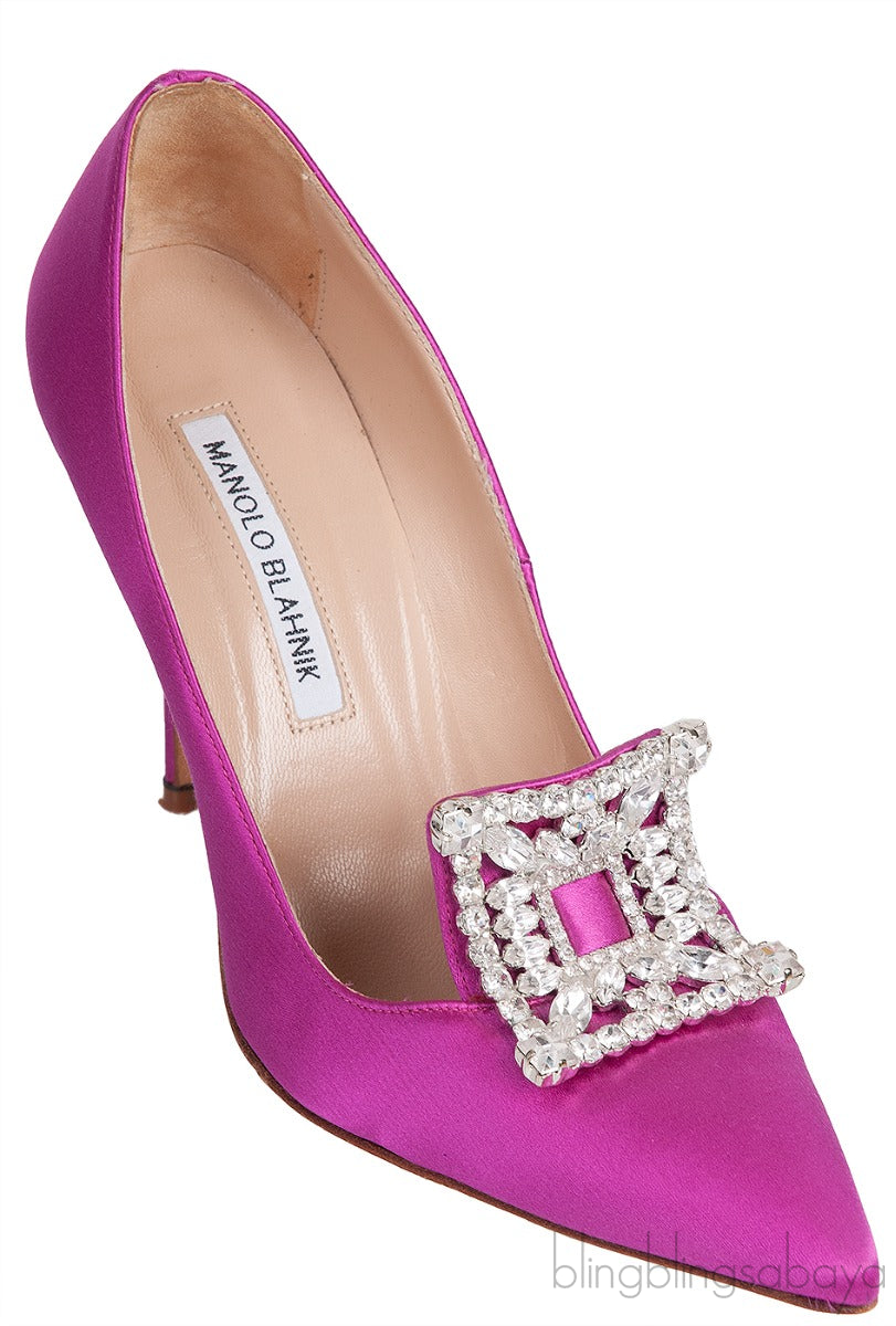 Borlak Fuchsia Satin Heels