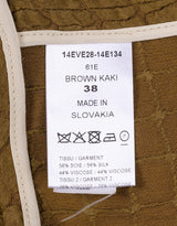 Brown Kaki Textured Blazer