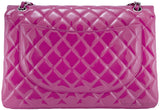 Fuchsia Quilted Maxi Flap Bag