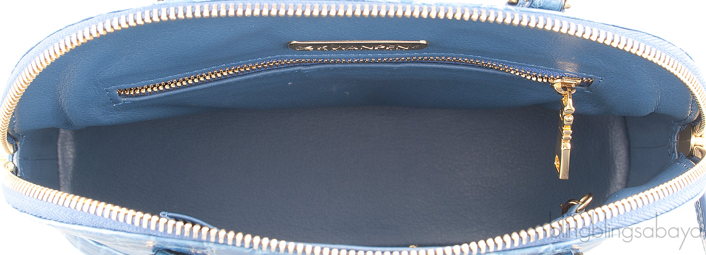 Treasure Chest Blue Crocodile Bag