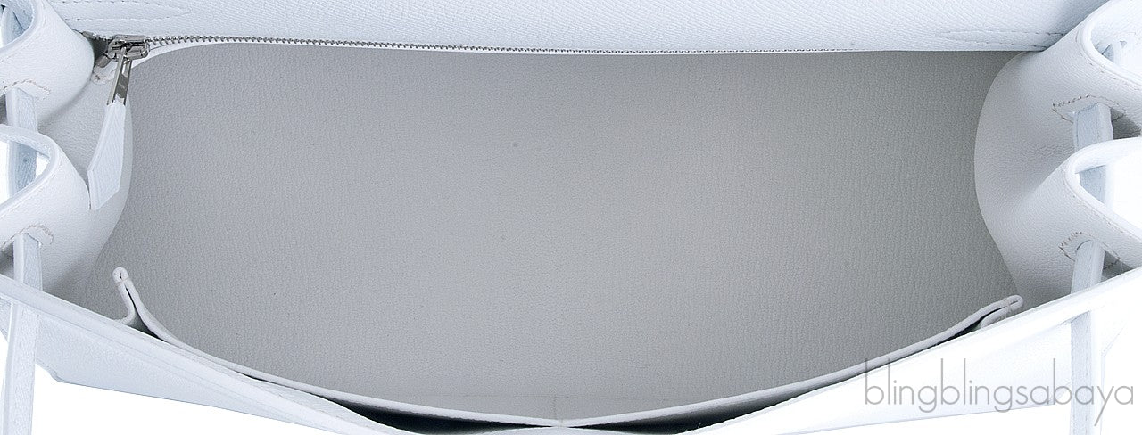 Kelly 32 White Epsom Sellier