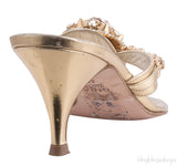 Gold Crystal Embellished Sandals