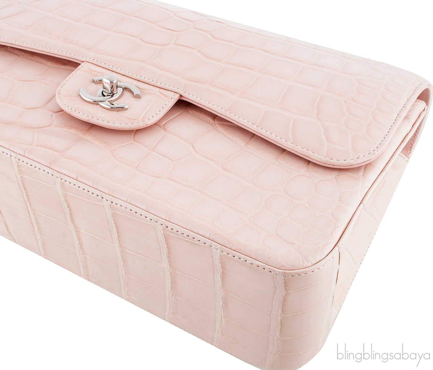 Light Pink Jumbo Crocodile Bag
