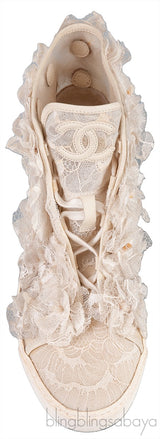 Floral Mesh Camellia Sneakers