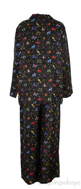 Black Zodiac Print Shirt & Trouser