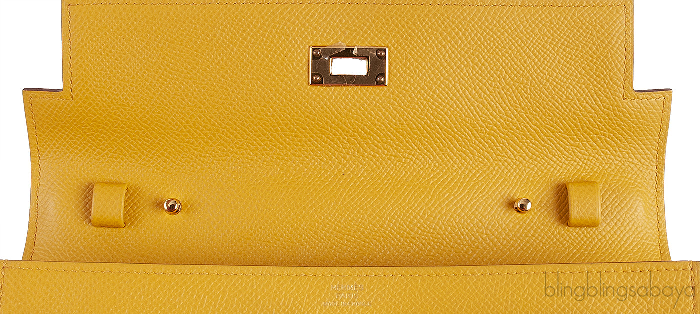 Kelly To Go Bag Wallet Jaune Ambre