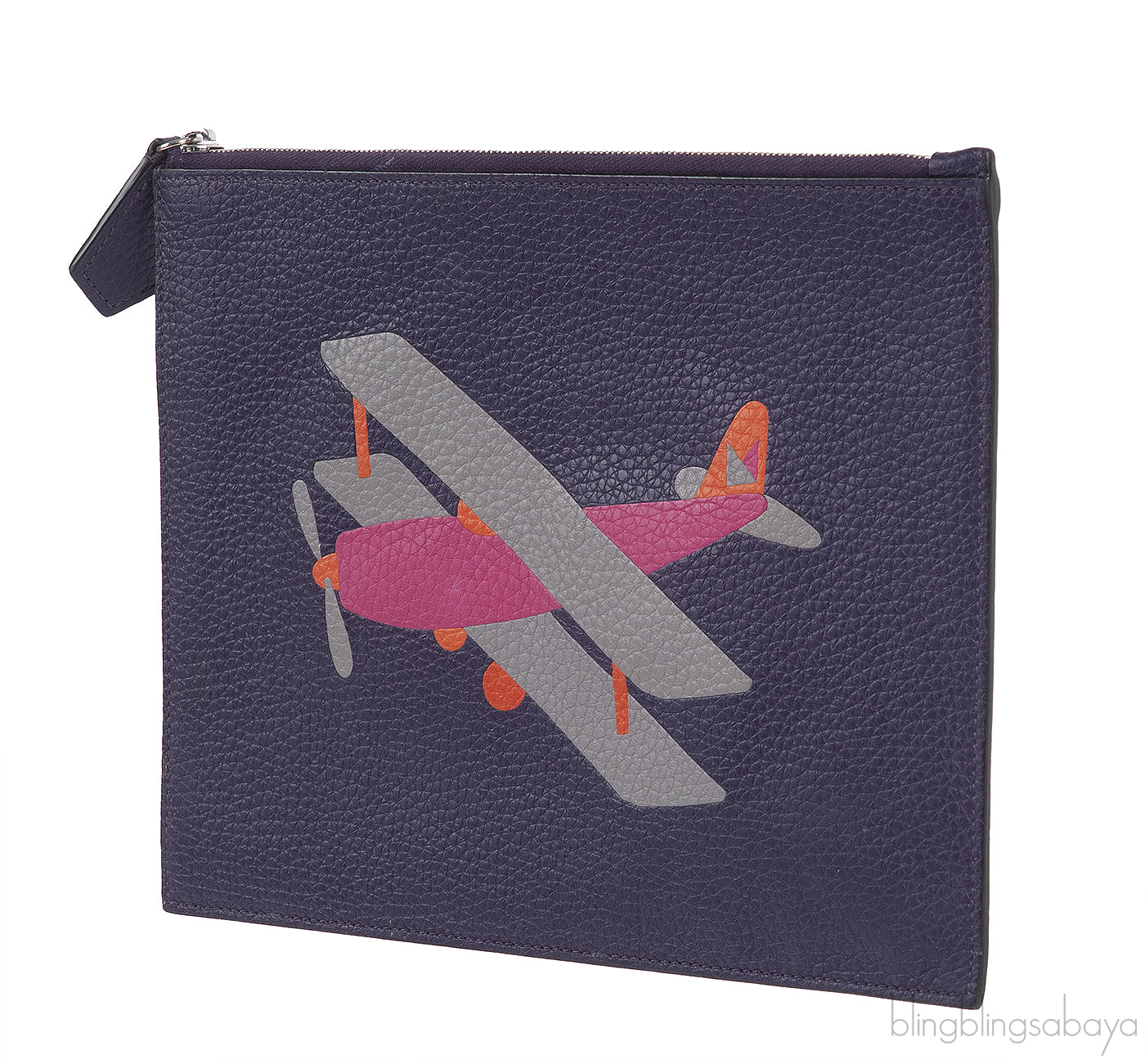 Moynat Leather Zip Pouch