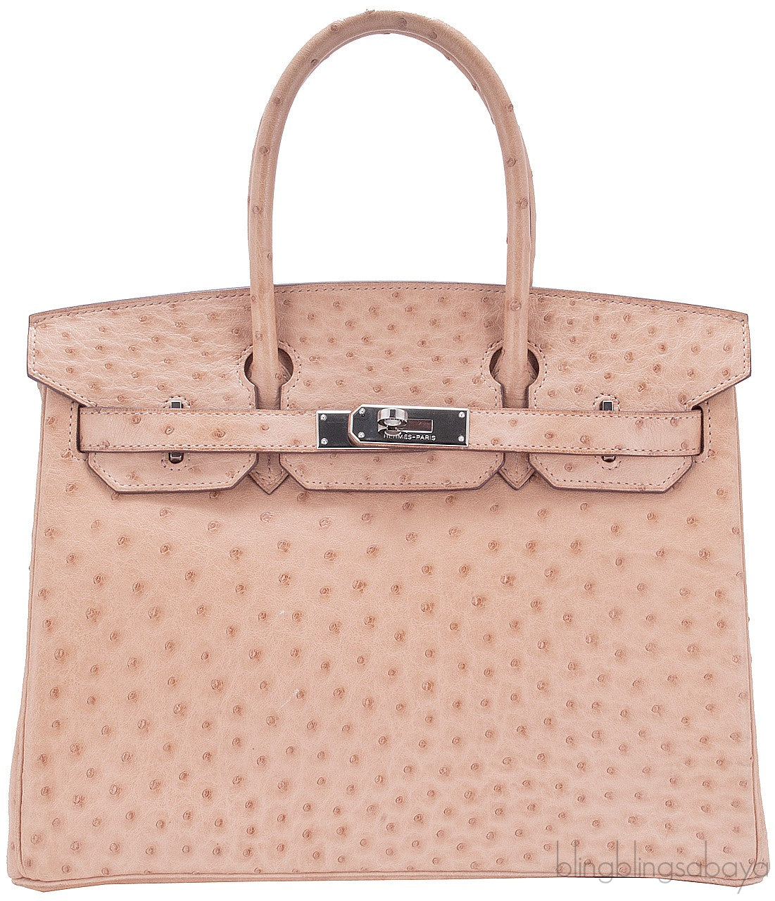 Birkin 30 Ostrich Natural Gold PHW