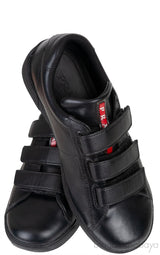 Black Velcro Strap Kids Sneaker 33