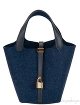 Picotin 18 Blue Nuit Feutre Wool & Black Swift GHW