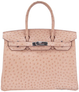 Birkin 30 Ostrich Natural Gold PHW