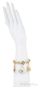 Gold & Diamond Charm Bracelet