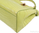 Apple Green Crocodile Mini Peekaboo