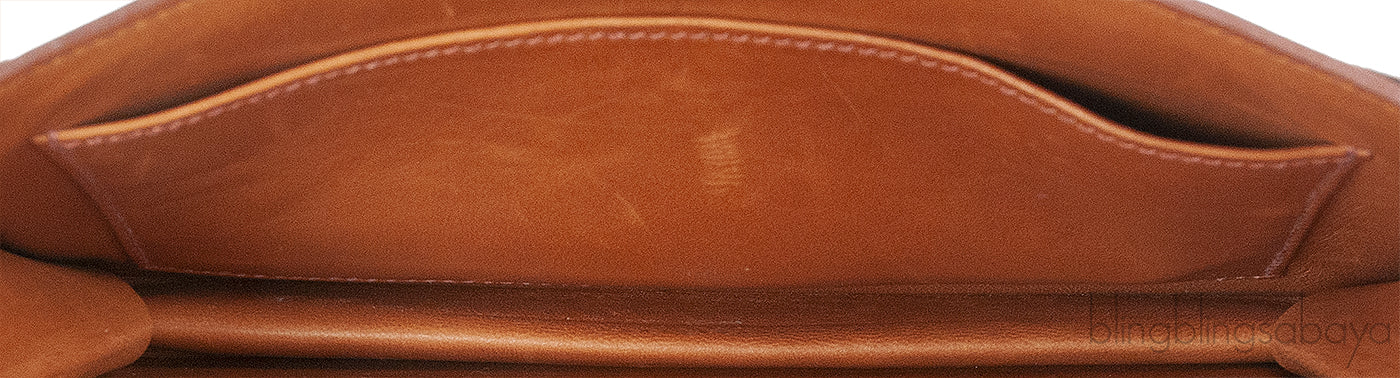 Hermes Vintage Medor Gold Ostrich Clutch