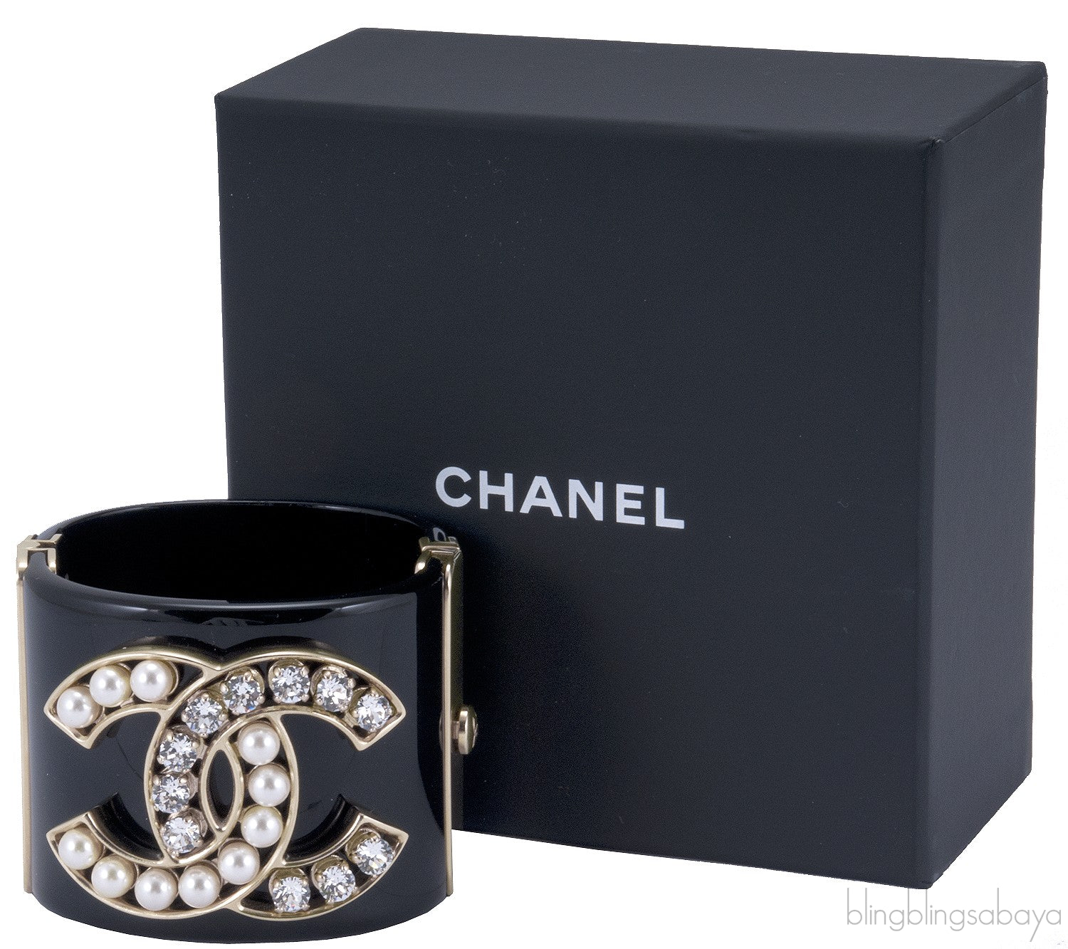 CC Pearl Crystal Black Cuff Manchette