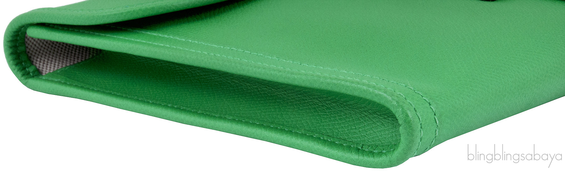 Jige Envelope Bamboo Green Clutch