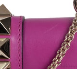 Fuchsia Rockstud Glam Shoulder Bag