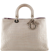 Diorissimo Bi-color Crocodile Bag
