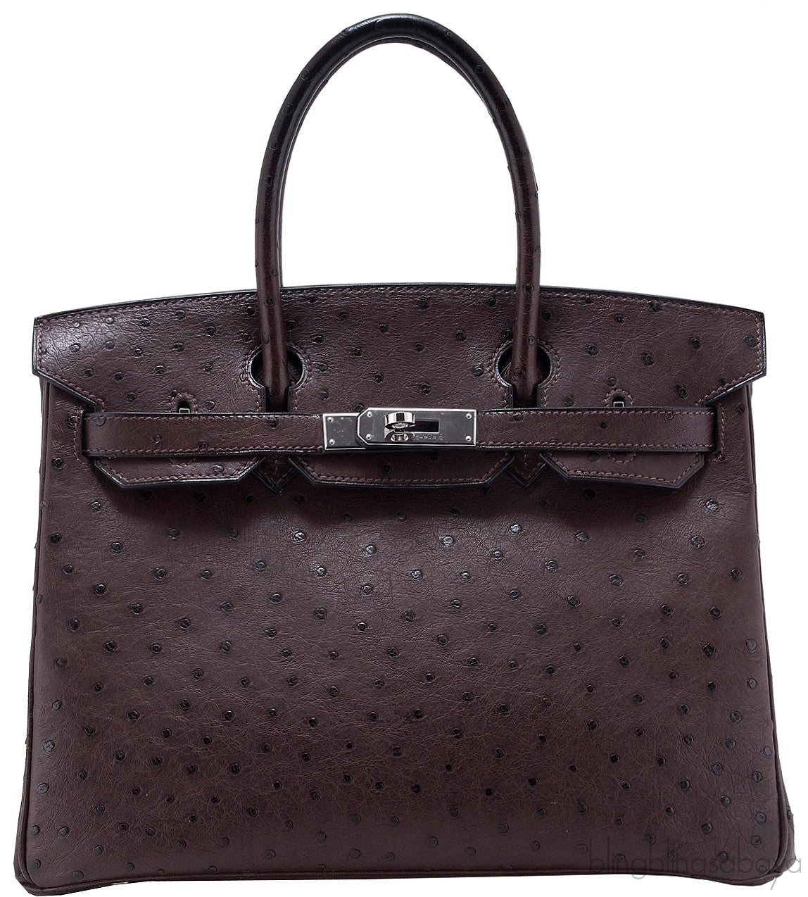 Birkin 30 Choco Brown Ostrich PHW