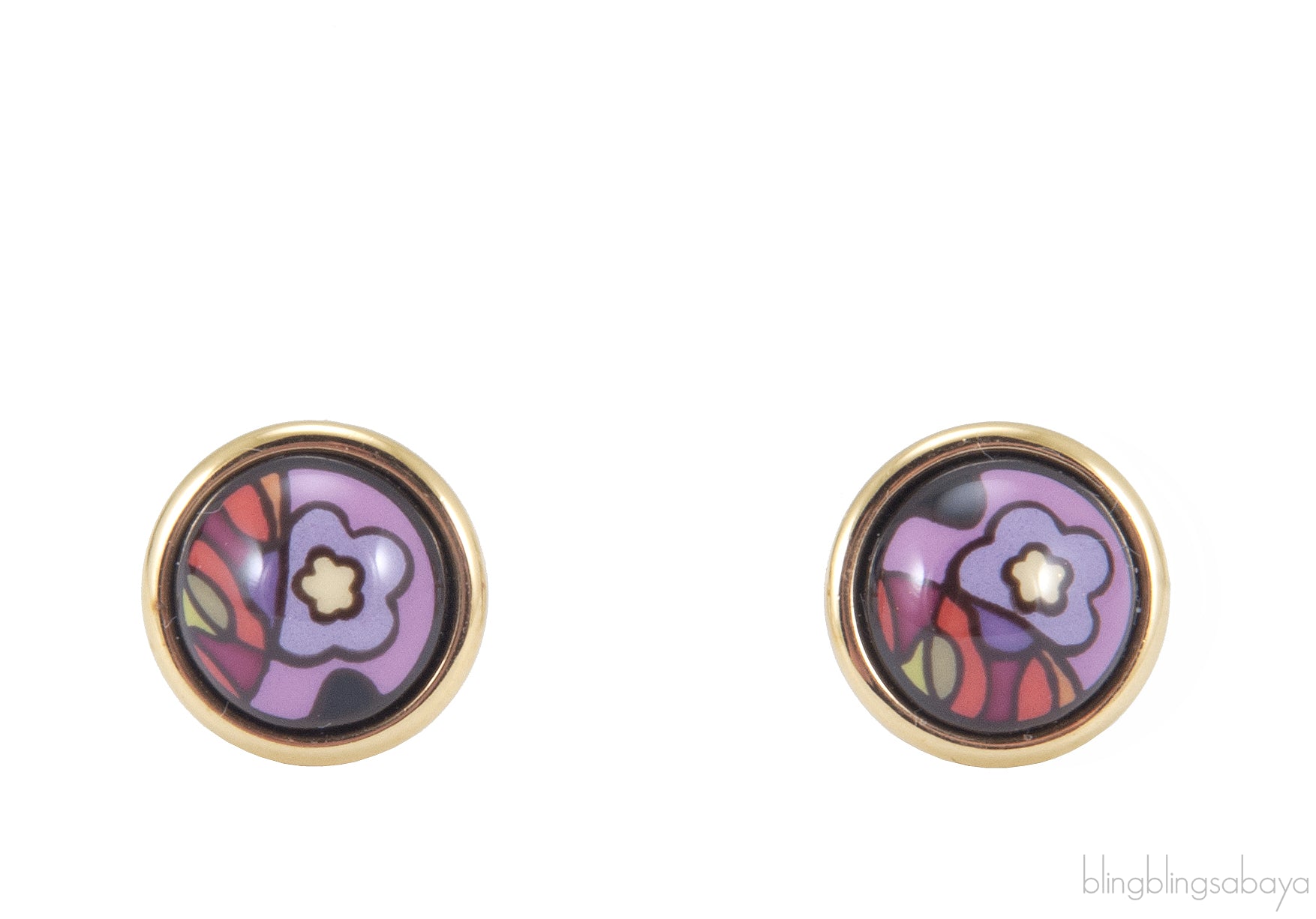 Paradise Sunlight Cabochon Earrings