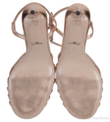 Gucci Rose Gold Metallic Crystal Sandals