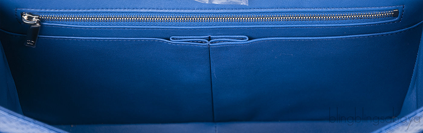 Chanel Classic Blue Python Jumbo Flap Bag