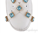 Ace Embroidered Platform Sneaker w/ Crystals