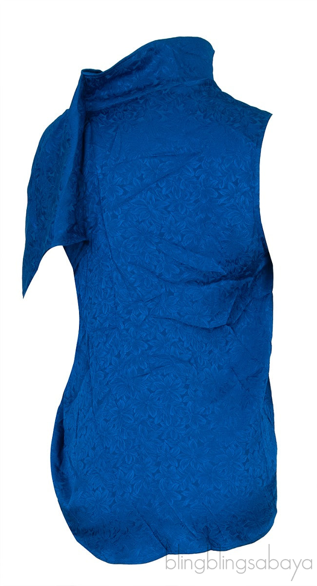 Flower Printed Asymmetric Sleeveless Blouse