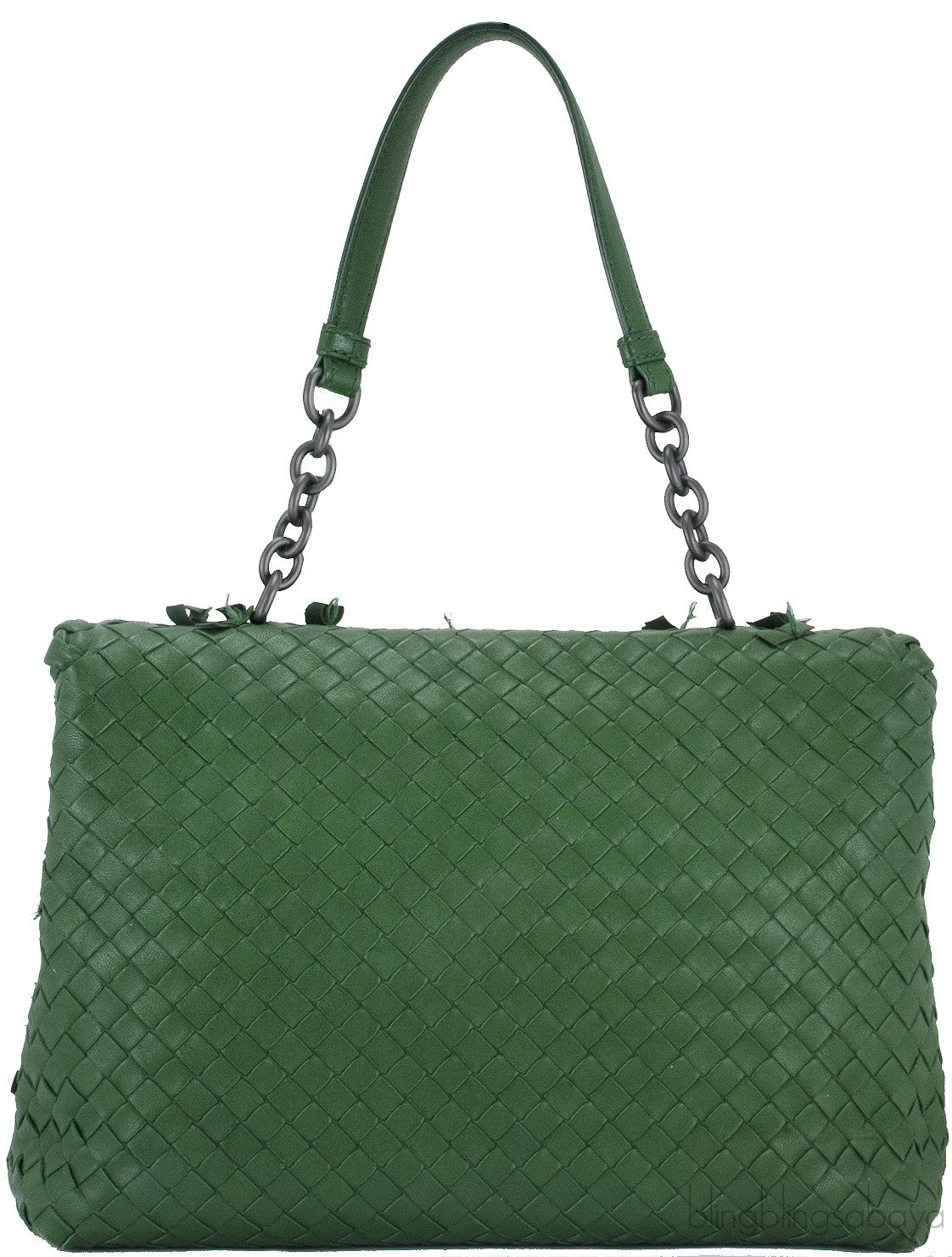 Green Intrecciato Olympia Bag