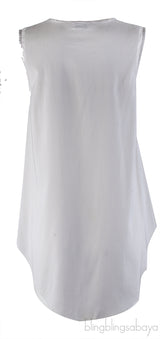 Grey Sleeveless Blouse
