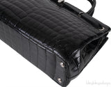 Black Crocodile Darcy Tote