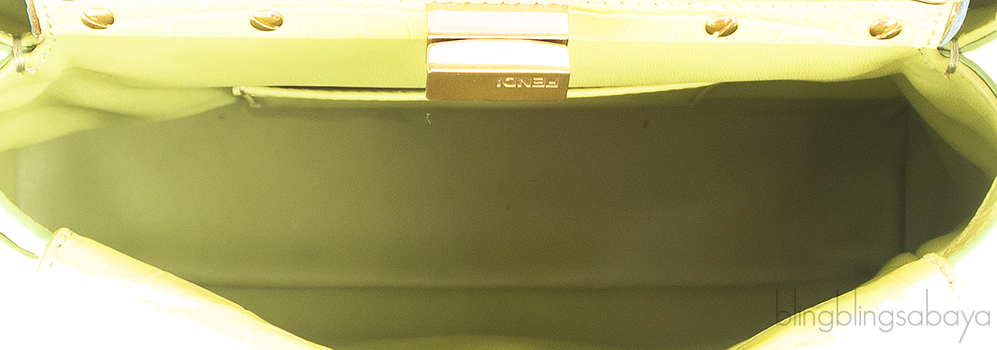 Apple Green Crocodile Mini Peekaboo