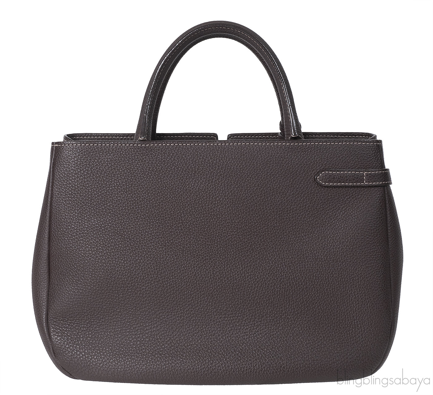 Loro Piana Charcoal Grey Top Handle Bag