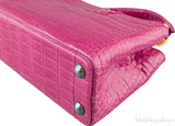 Capucines Fuchsia Pink Crocodile BB