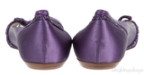 Dior Purple Satin and Leather Ballet Flat