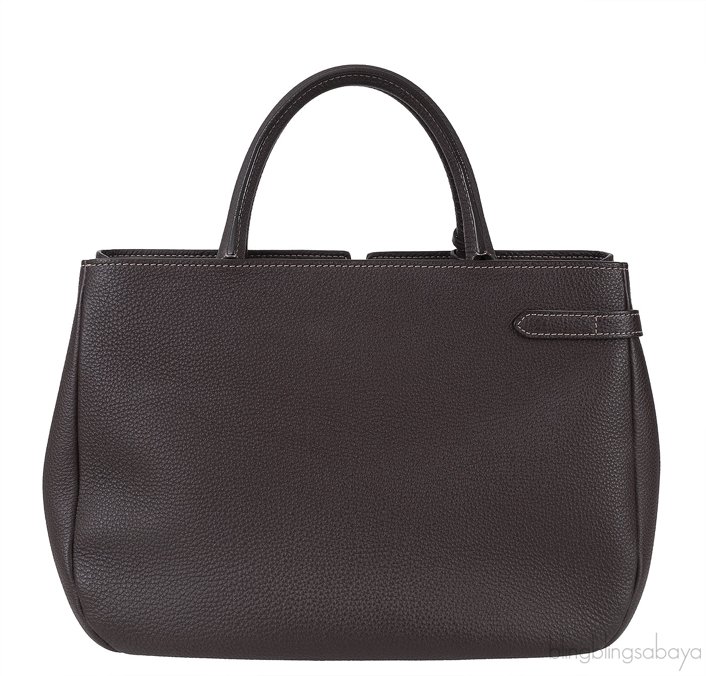 Loro Piana Charcoal Grey Top Handle Bag