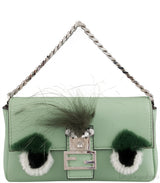 Green Micro Baguette Monster Bag