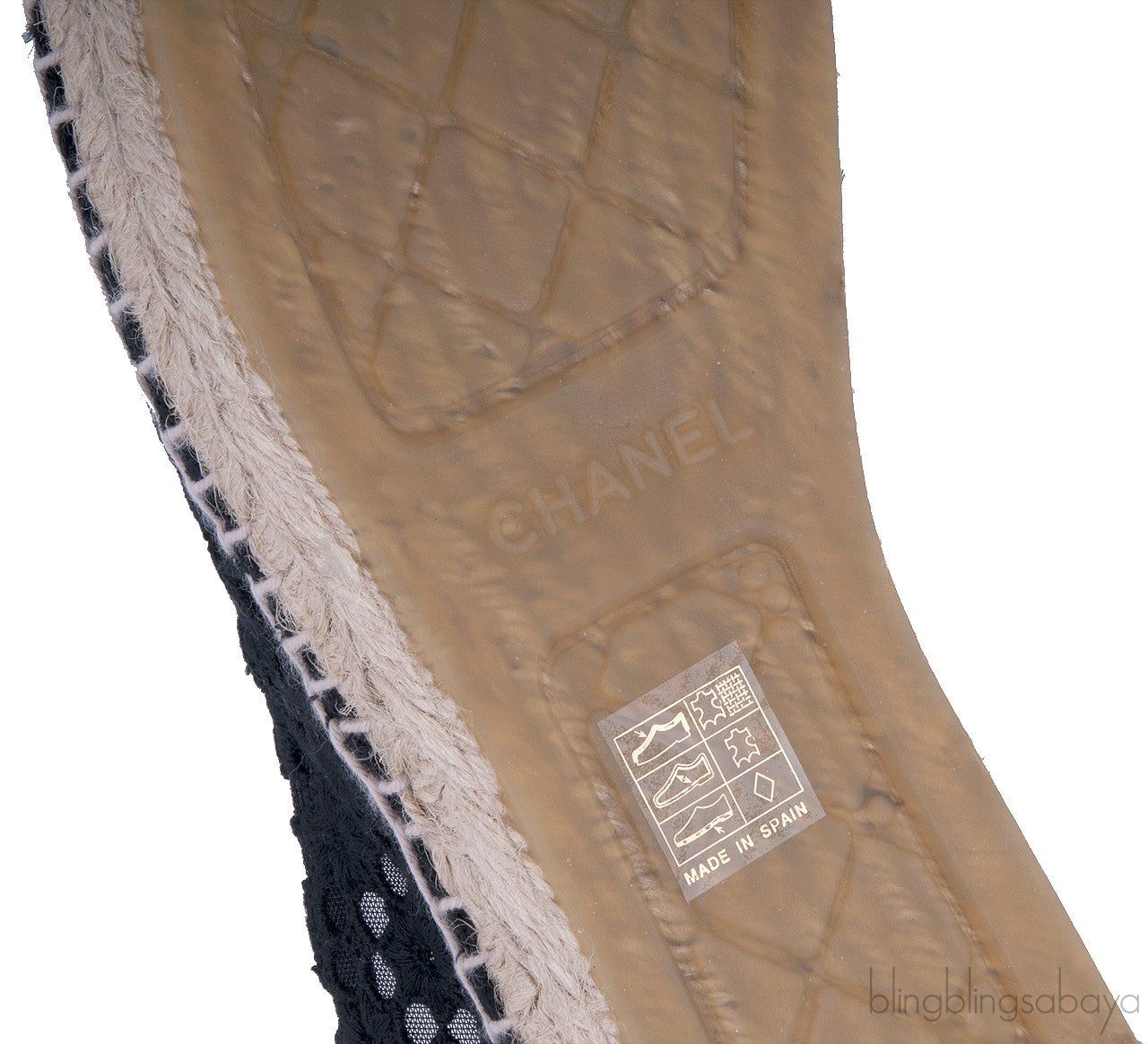 CC Lace Mesh Patent Espadrille