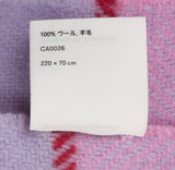 Pink Checkered Wool Scarf