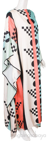 Pite Printed-Silk Kaftan Dress